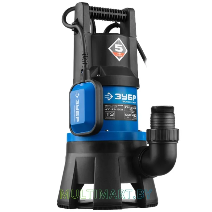 Дренажный насос Зубр НПГ-Т3-1300